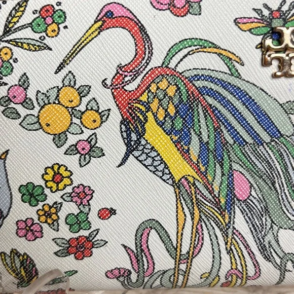 Tory Burch RARE Emerson Paradise Floral Zip Wallet / Wristlet - Picture 2 of 14